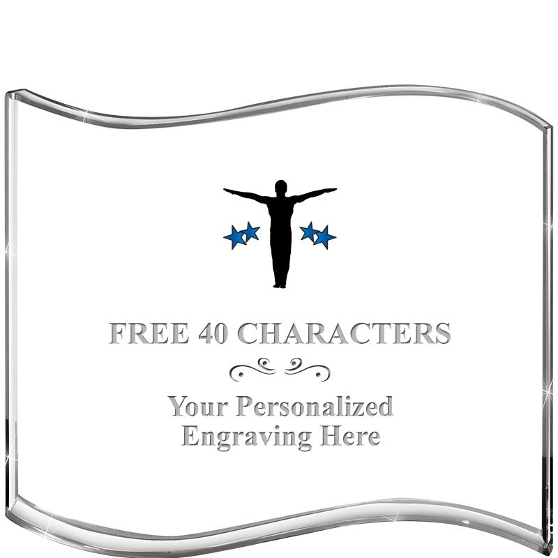 5" HANG TEN WAVE ACRYLIC HZTL