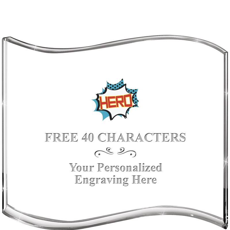 5" HANG TEN WAVE ACRYLIC HZTL