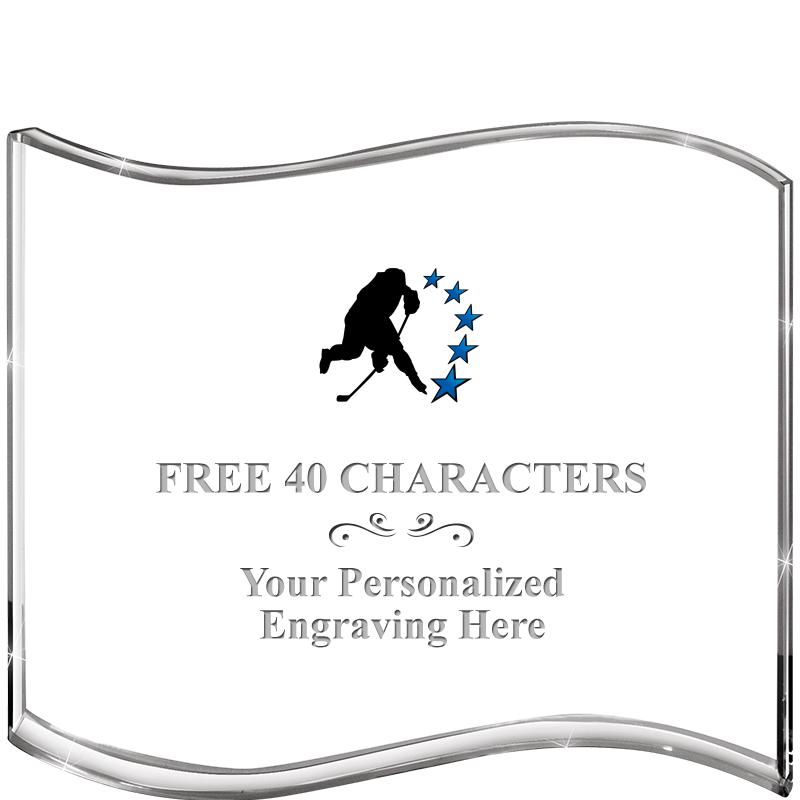 5" HANG TEN WAVE ACRYLIC HZTL