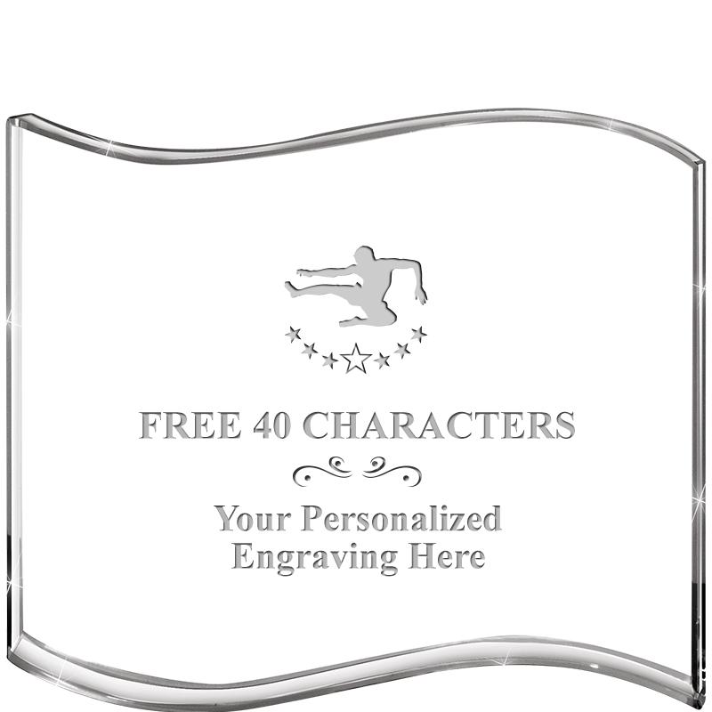 5" HANG TEN WAVE ACRYLIC HZTL