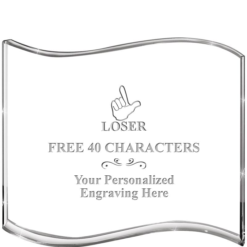 5" HANG TEN WAVE ACRYLIC HZTL