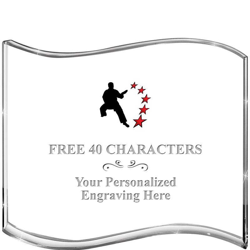 5" HANG TEN WAVE ACRYLIC HZTL