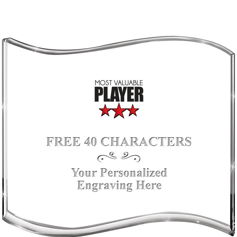 5" HANG TEN WAVE ACRYLIC HZTL