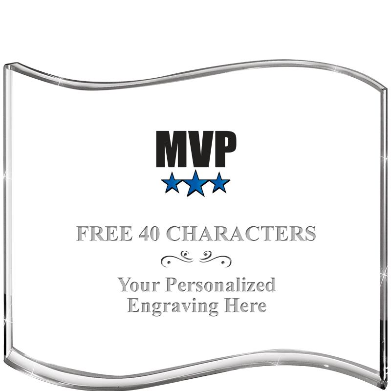 5" HANG TEN WAVE ACRYLIC HZTL