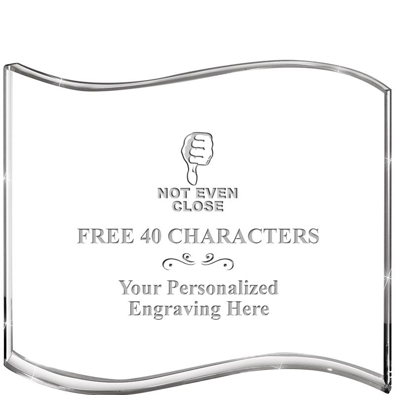 5" HANG TEN WAVE ACRYLIC HZTL