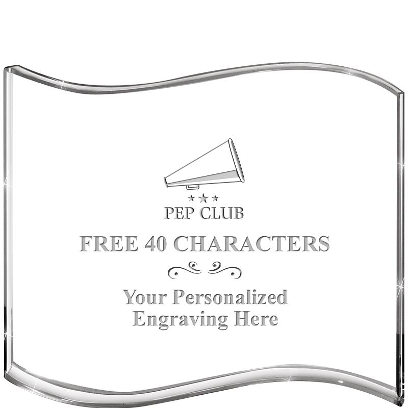 5" HANG TEN WAVE ACRYLIC HZTL