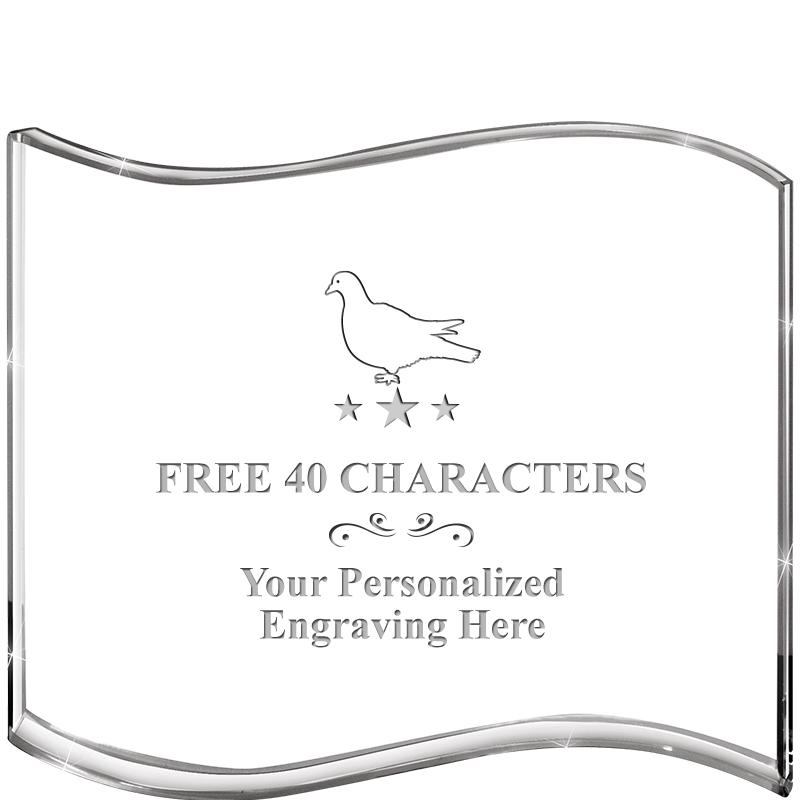 5" HANG TEN WAVE ACRYLIC HZTL