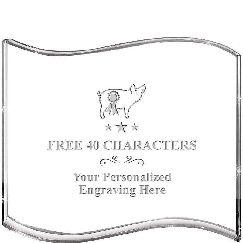 5" HANG TEN WAVE ACRYLIC HZTL