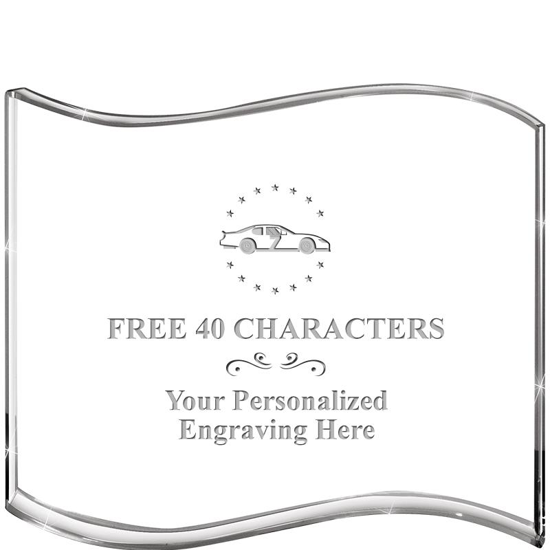 5" HANG TEN WAVE ACRYLIC HZTL