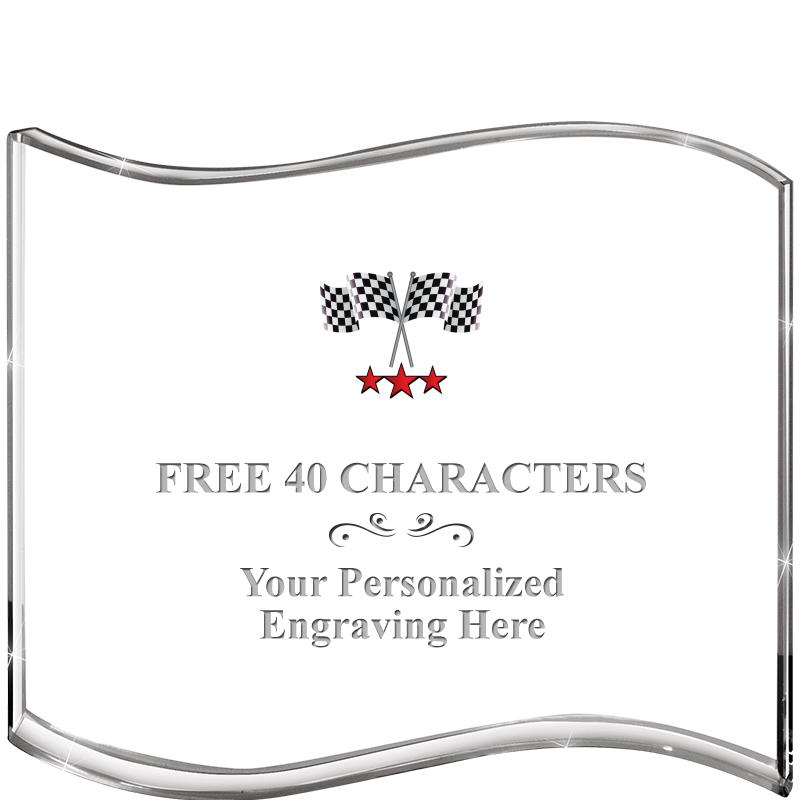 5" HANG TEN WAVE ACRYLIC HZTL