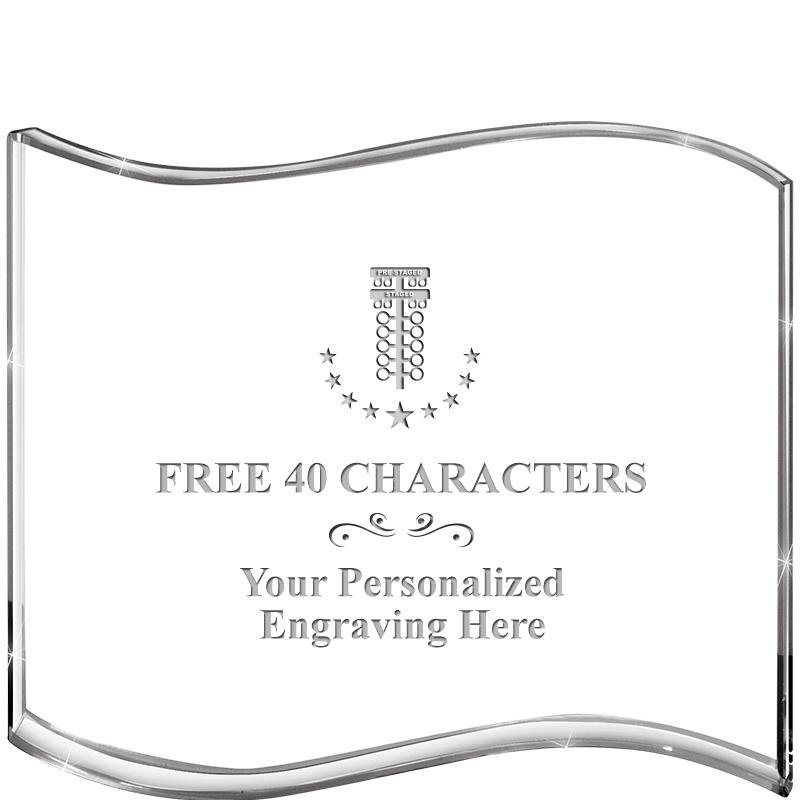 5" HANG TEN WAVE ACRYLIC HZTL