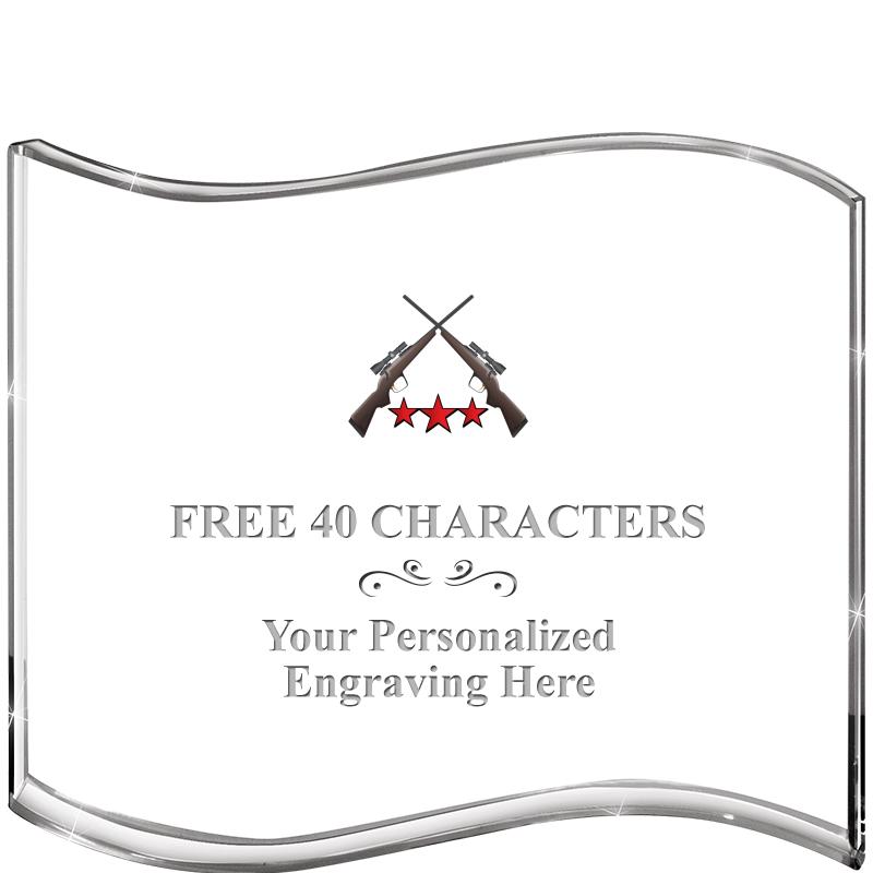 5" HANG TEN WAVE ACRYLIC HZTL