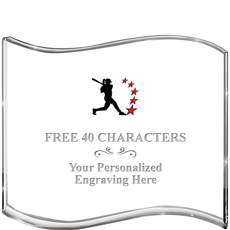 5" HANG TEN WAVE ACRYLIC HZTL