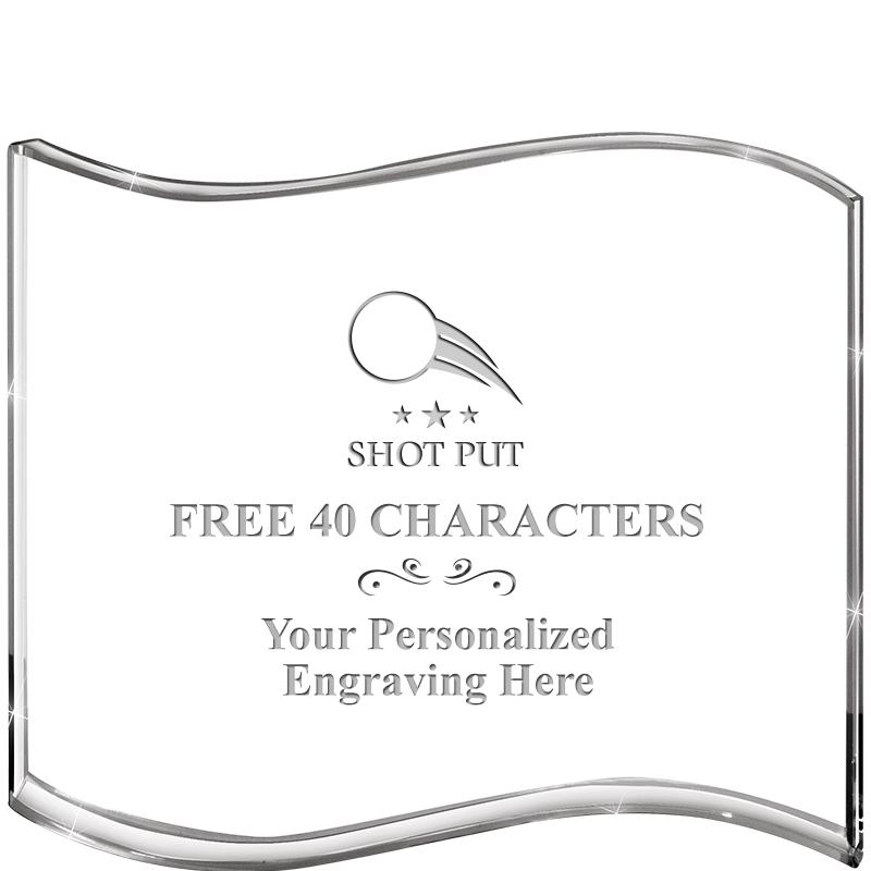 5" HANG TEN WAVE ACRYLIC HZTL