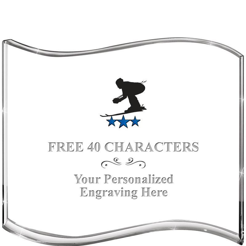 5" HANG TEN WAVE ACRYLIC HZTL