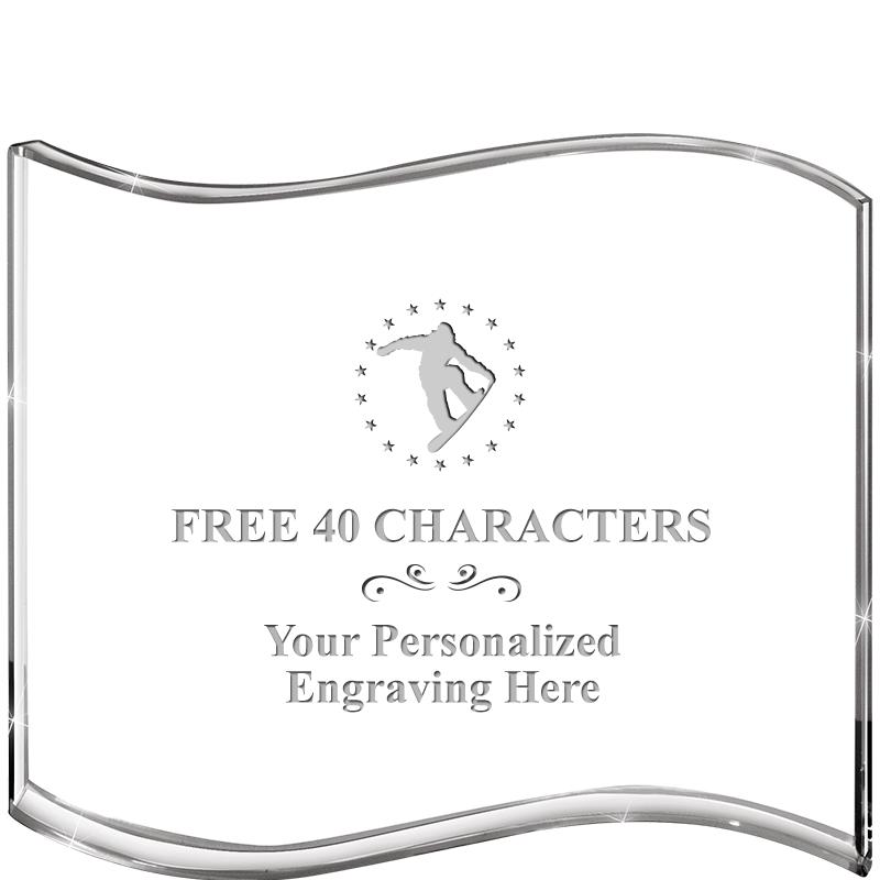 5" HANG TEN WAVE ACRYLIC HZTL