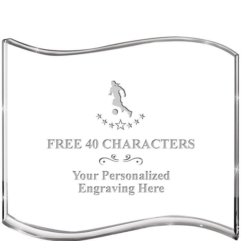 5" HANG TEN WAVE ACRYLIC HZTL