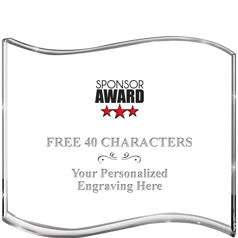 5" HANG TEN WAVE ACRYLIC HZTL