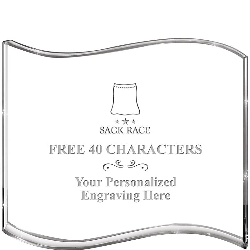 5" HANG TEN WAVE ACRYLIC HZTL