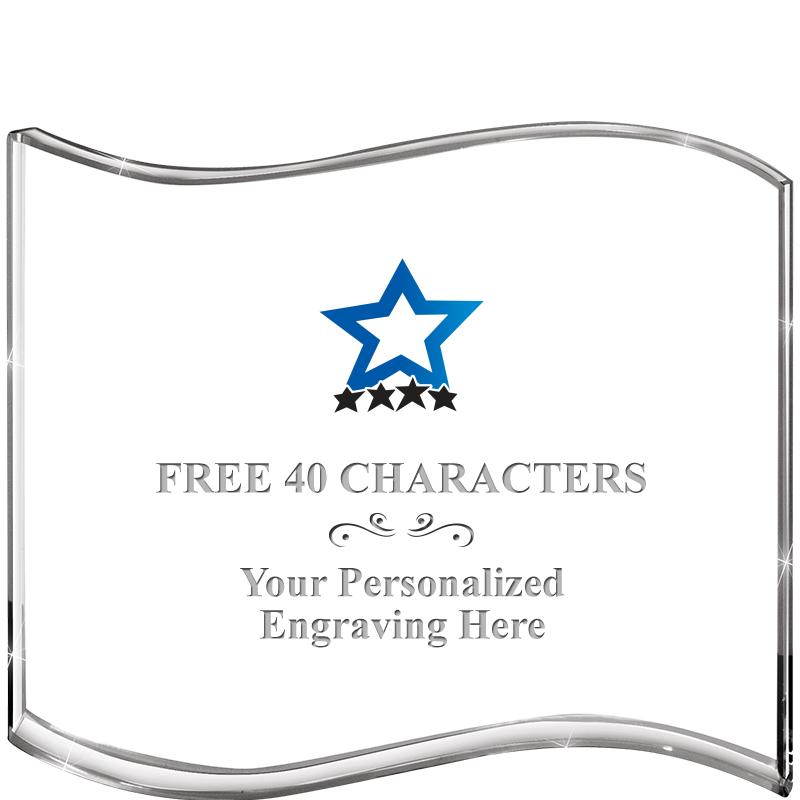 5" HANG TEN WAVE ACRYLIC HZTL