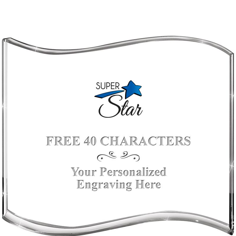 5" HANG TEN WAVE ACRYLIC HZTL