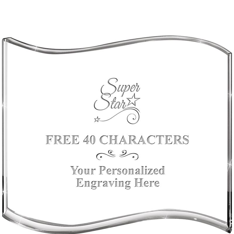 5" HANG TEN WAVE ACRYLIC HZTL