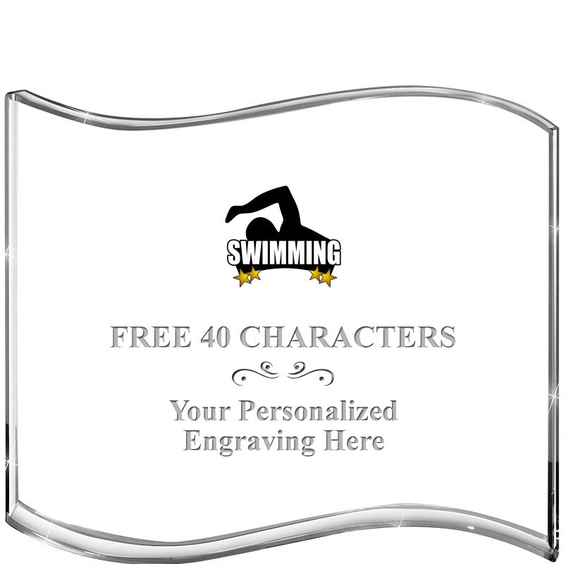 5" HANG TEN WAVE ACRYLIC HZTL