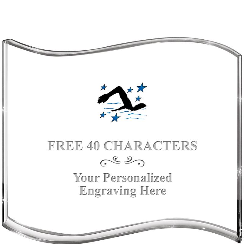 5" HANG TEN WAVE ACRYLIC HZTL