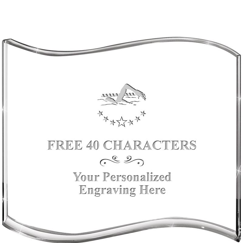 5" HANG TEN WAVE ACRYLIC HZTL