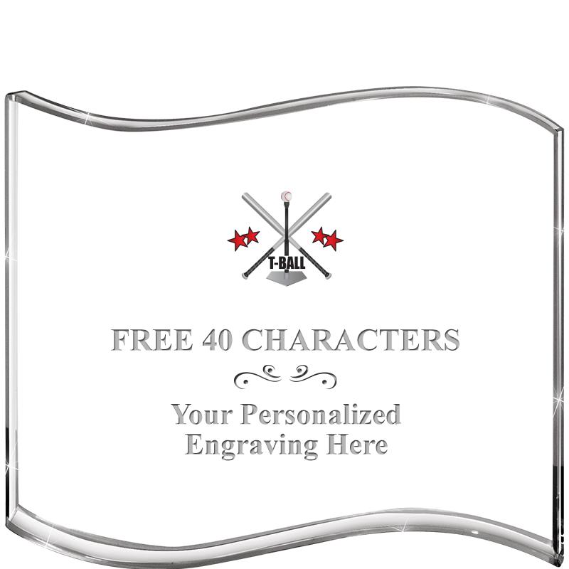 5" HANG TEN WAVE ACRYLIC HZTL