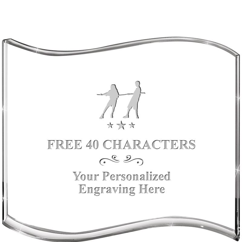 5" HANG TEN WAVE ACRYLIC HZTL