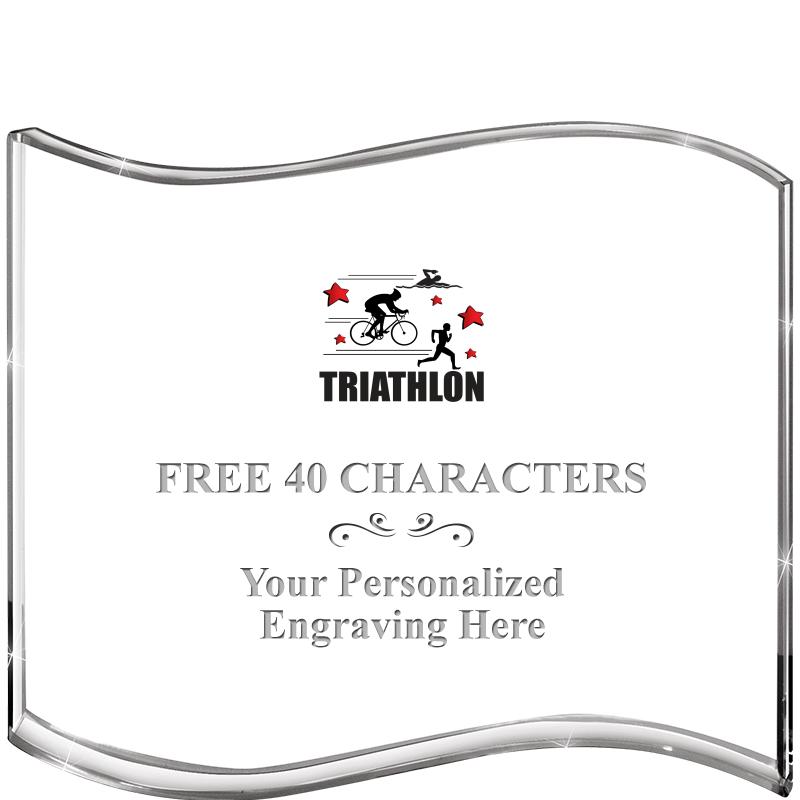 5" HANG TEN WAVE ACRYLIC HZTL