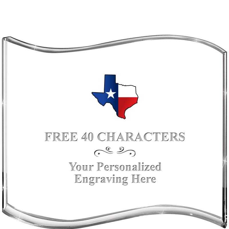 5" HANG TEN WAVE ACRYLIC HZTL