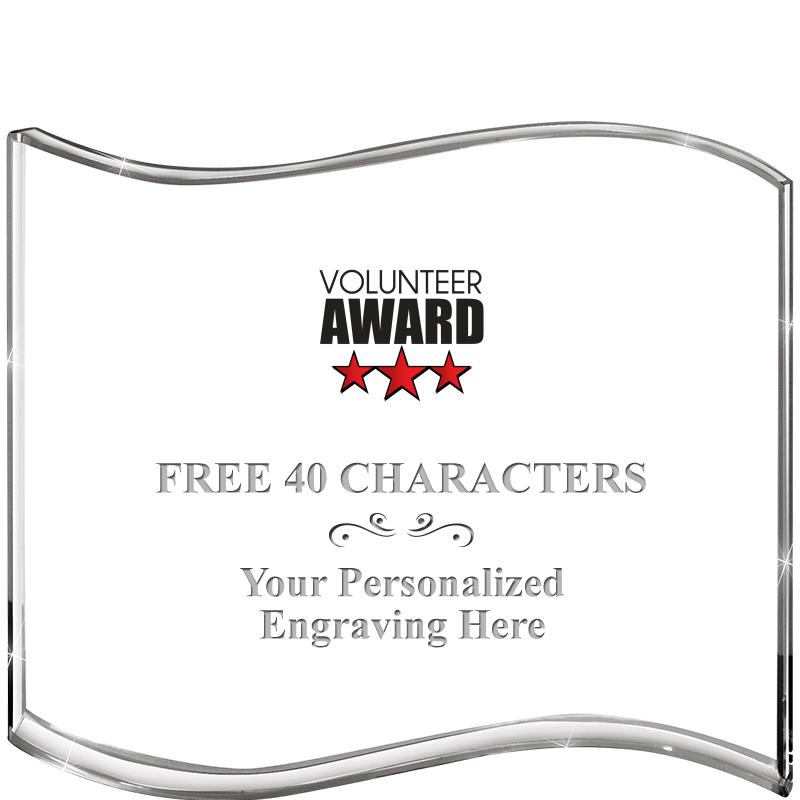 5" HANG TEN WAVE ACRYLIC HZTL