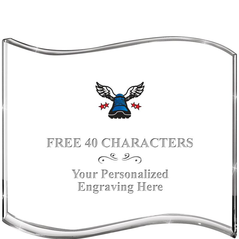 5" HANG TEN WAVE ACRYLIC HZTL