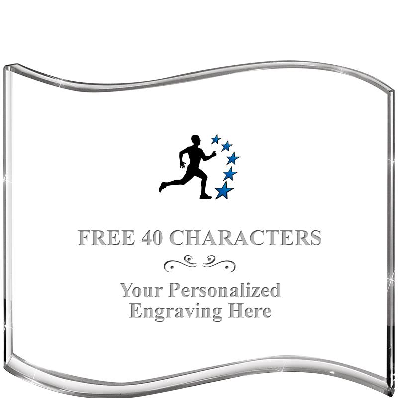 5" HANG TEN WAVE ACRYLIC HZTL