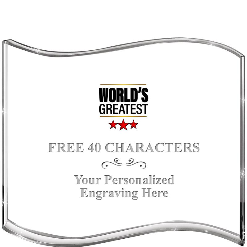 5" HANG TEN WAVE ACRYLIC HZTL