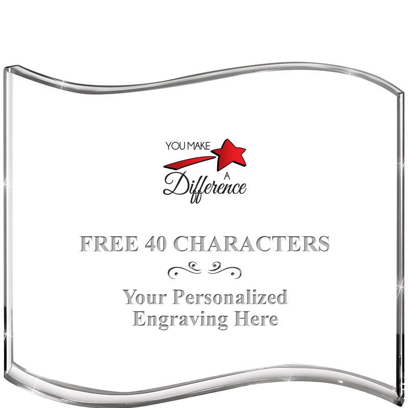 5" HANG TEN WAVE ACRYLIC HZTL