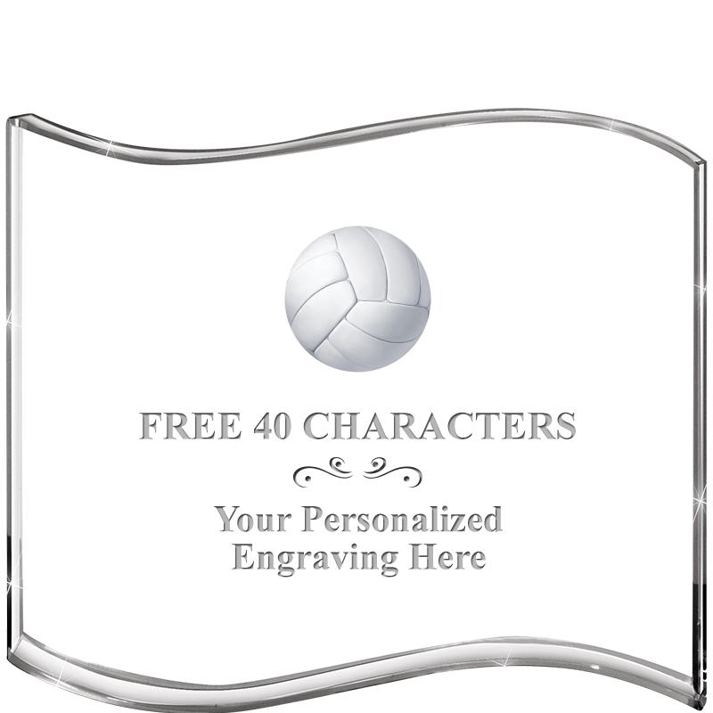 5" HANG TEN WAVE ACRYLIC HZTL