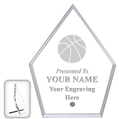 6" ECONOMY DIAMOND CLEAR ACRYL