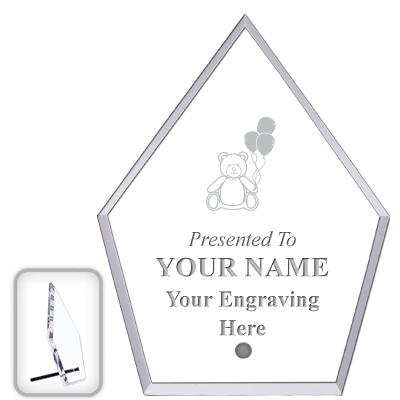 6" ECONOMY DIAMOND CLEAR ACRYL