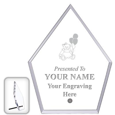 6" ECONOMY DIAMOND CLEAR ACRYL