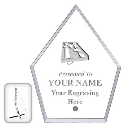 6" ECONOMY DIAMOND CLEAR ACRYL