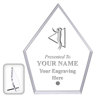 6" ECONOMY DIAMOND CLEAR ACRYL