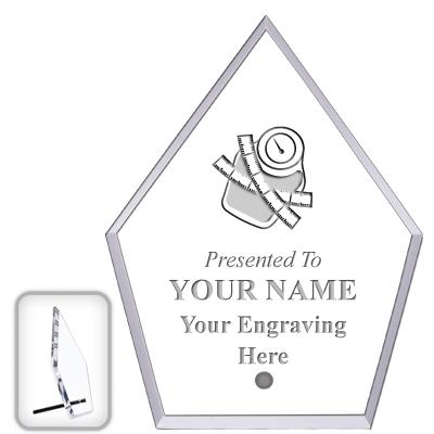 6" ECONOMY DIAMOND CLEAR ACRYL