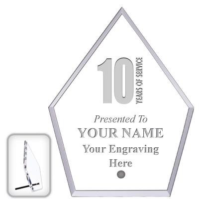 6" ECONOMY DIAMOND CLEAR ACRYL