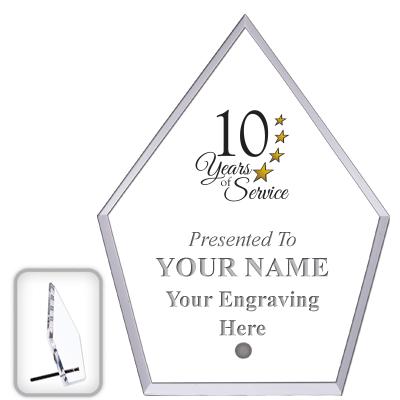 6" ECONOMY DIAMOND CLEAR ACRYL