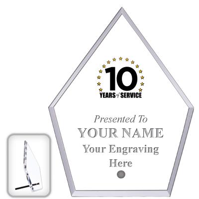 6" ECONOMY DIAMOND CLEAR ACRYL