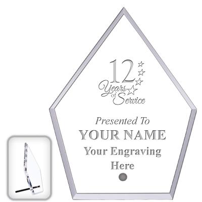 6" ECONOMY DIAMOND CLEAR ACRYL