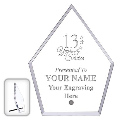 6" ECONOMY DIAMOND CLEAR ACRYL